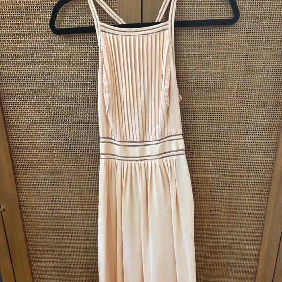 Club Monaco Pale Pink Silk Dress, 00 - Picture 1 of 5